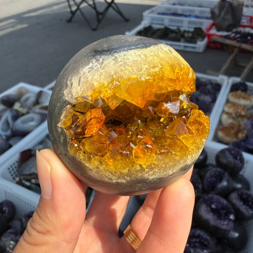 5cm citrine geode quartz - citrine,