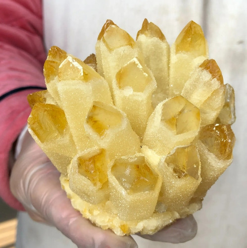 300g natural raw citrine - natural, point