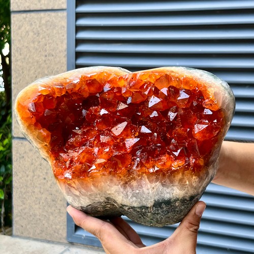 Citrine crystal cluster - crystal,