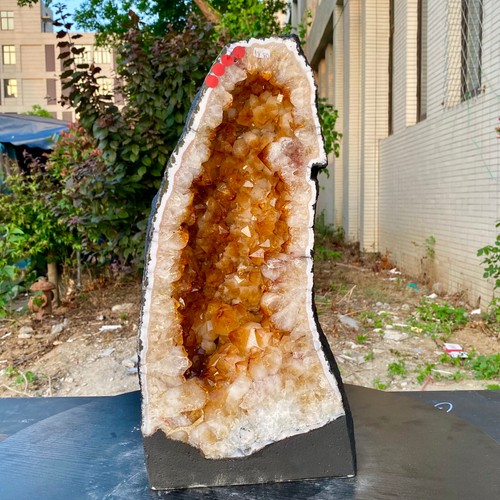 41lb natural citrine - natural, geode