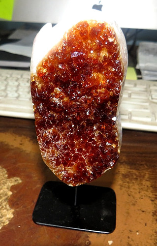 Very dark citrine crystal - lg.,